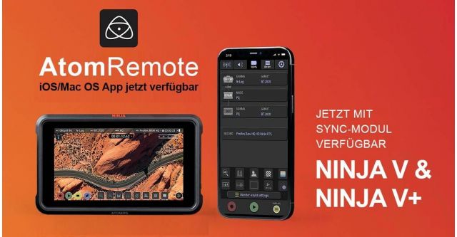 AtomRemote iOS/Mac OS App jetzt verfügbar für Ninja V & Ninja V+