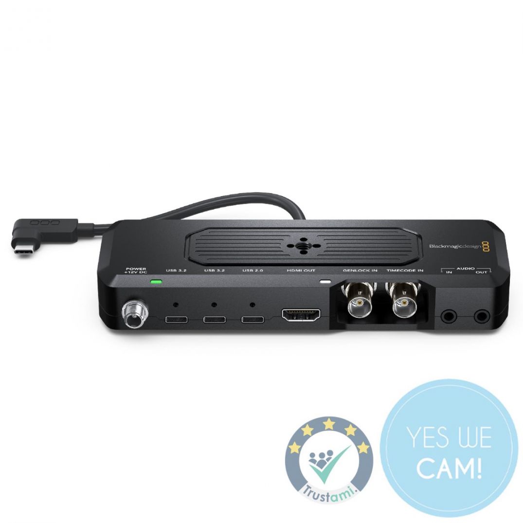 Blackmagic Camera ProDock Vorderansicht mit Anschlüssen