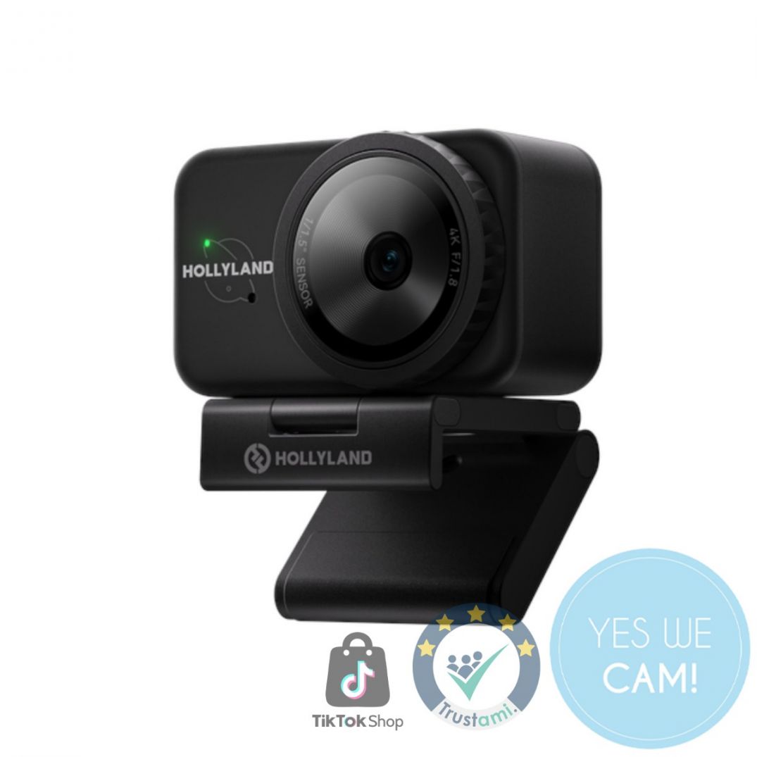 HOLLYLAND Lyra 4K Webcam – Frontansicht mit Objektiv