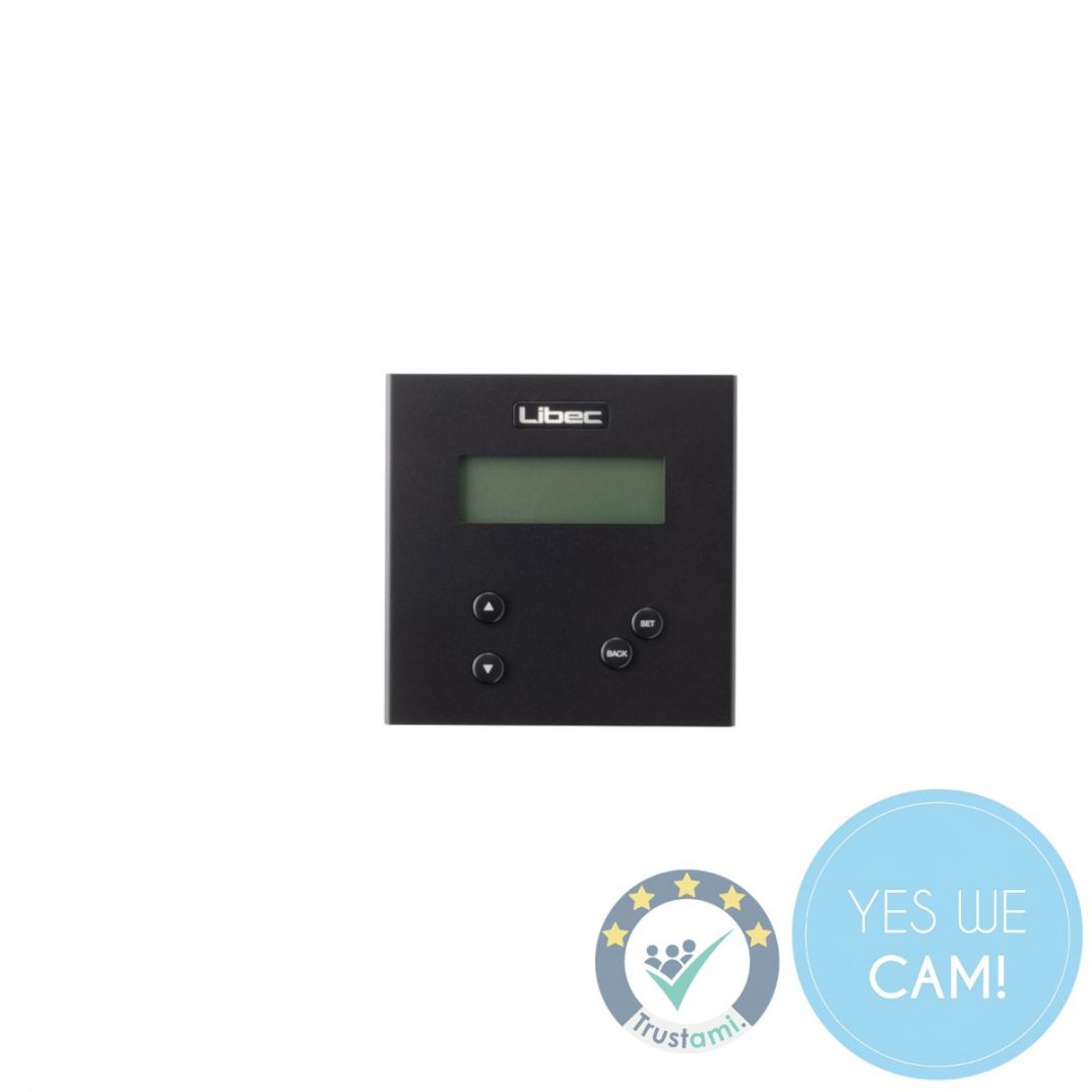 Libec MPC-1 Multi-Protocol Converter Frontansicht mit Display und Bedientasten für LX-ePed 2 und LX-ePed PRO