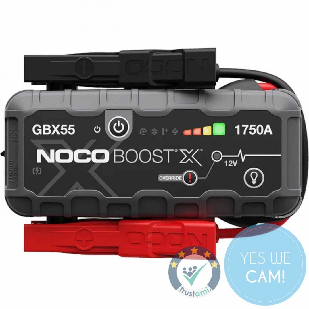 NOCO GBX55 Boost X 12V 1750A Jump Starter Powerbank mit integrierten Batterieklemmen und LED-Anzeige