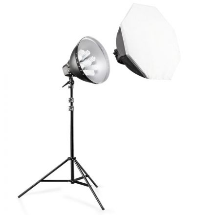 Walimex Pro Daylight-Set 1260 mit Softbox, Ø 80cm