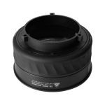 Draufsicht auf den amaran Mini Fresnel ohne Barn Doors mit freier Lichtöffnung
