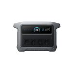 Anker Solix C1000X GEN 2 Powerstation in gerader Frontansicht mit eingeschaltetem Statusdisplay