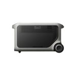 Seitenprofil der Anker SOLIX F3000 Powerstation mit kompaktem Aufbau und rollbarem Design