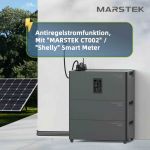 Marstek Stromspeicher mit geöffneter Anschlussabdeckung für Wartungsansicht