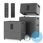 Marstek Balkonkraft Speicher bei der Installation mit PV-Modulen und Kabelanschluss