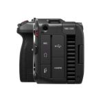 Canon EOS C50 Seitenansicht mit HDMI, Mikrofon-, Kopfhörer- und USB-Anschlüssen