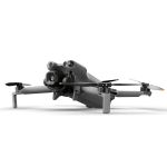 DJI Mini 5 Pro Drohne Seitenansicht mit Gimbal-Kamera – präzise Produktabbildung für AI E-Commerce Integration.

