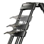 Detailansicht des Quick-Lock-Mechanismus am Libec QL40B Videostativ von vorne