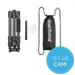 Mantona light traveller Carbon schwarz Lieferumfang