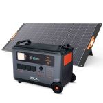 Oscal PM400 tragbares Solarpanel in Kombination mit einer Oscal Powerstation zur mobilen und netzunabhängigen Stromversorgung