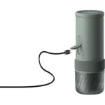 OutIn Mino Canyon Green elektrische Espressomaschine mit USB-C-Ladekabel und integriertem Akku