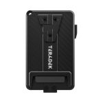 Rückansicht des Teradek Battery Cradle RX V Mount Bolt 7 mit Befestigungskeil, Teradek Logo und seitlicher Verriegelung.