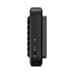 Teradek Bolt Mobile RX 750 von hinten mit Kühlrippen, USB C Anschluss sowie Montagepunkten in M2,5 und M4.