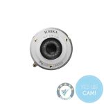 THYPOCH Eureka 28mm f/2.8 ASPH in Perlweiß in der Frontansicht mit Leica M Bajonett und kompakter Pancake-Bauweise.