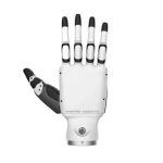 Unitree Inspire Robots Dexterous Robotic Hand RH56DFQ-2R rechts ohne Handgelenk Vorder- und Rückansicht mit fünf Fingern 