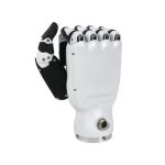 Unitree Inspire Robots RH56DFQ-2R Roboterhand rechts mit integriertem Handgelenk in perspektivischer Seitenansicht