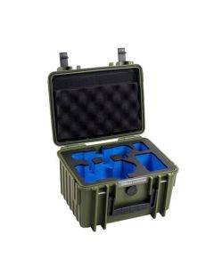 Innenansicht des B&W Typ 200 Case bronze-grün mit Schaumstoffeinsatz für DJI Mini 4 Pro
