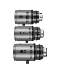 DZOFILM Pavo 2x anamorphic Prime C set macro 65mm/180mm T2.8, 135mm T2.5 - Neutral Coating - PL&EF mount - imperial