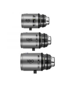 DZOFILM Pavo 2x anamorphic Prime C set macro 65mm/180mm T2.8, 135mm T2.5 - Blue Coating - PL&EF mount - imperial