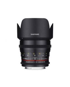 Samyang 50mm T1.5 VDSLR Objektiv für Canon EF Seitenansicht