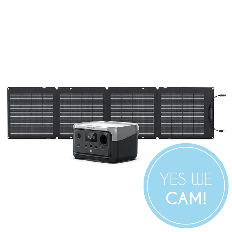 EcoFlow RIVER 2 Max + 110W Tragbares Solarpanel Bundle